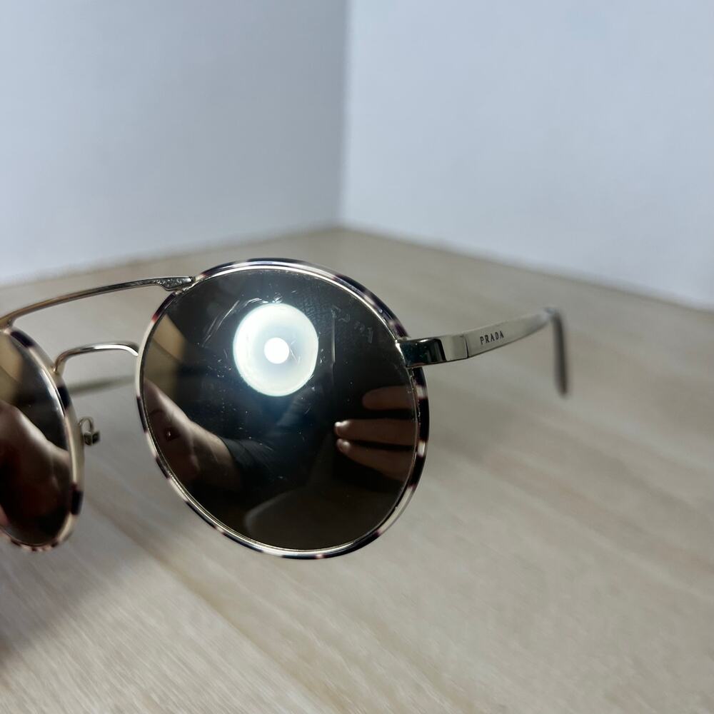 RARE! Prada SPR51S UAO-1C0 Sunglasses Beige Tortoise Silver READ DESC 54-22-135 - Picture 13 of 16